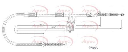 Apec CAB1858 Cable Pull, parking brake - 1