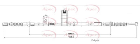 Apec CAB1860 Cable Pull, parking brake - 1