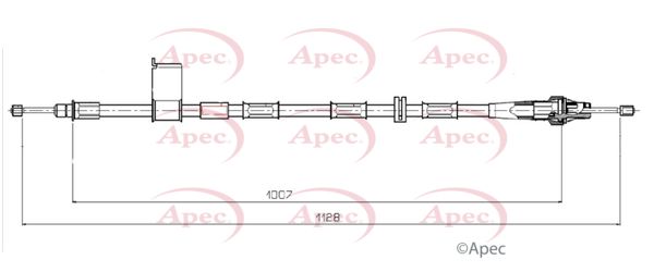 Apec CAB1864 Cable Pull, parking brake - 1