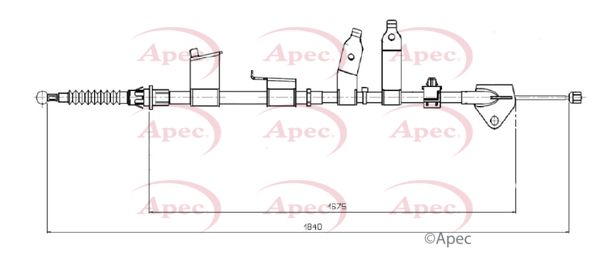 Apec CAB1865 Cable Pull, parking brake - 1