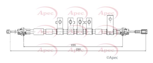 Apec CAB1866 Cable Pull, parking brake - 1