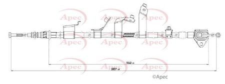 Apec CAB1868 Cable Pull, parking brake - 1