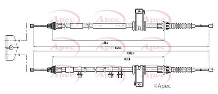 Apec CAB1869 Cable Pull, parking brake - 1