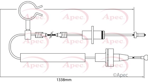 Apec CAB5002 Cable Pull, clutch control - 1