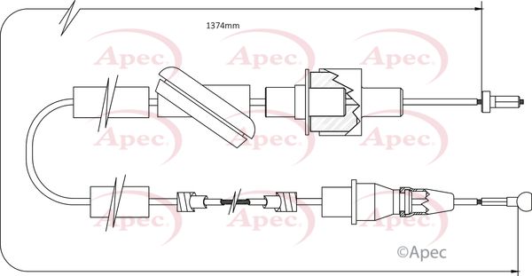 Apec CAB5003 Cable Pull, clutch control - 1