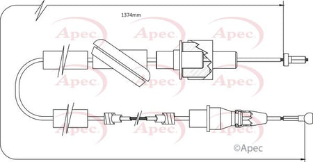 Apec CAB5003 Cable Pull, clutch control - 1