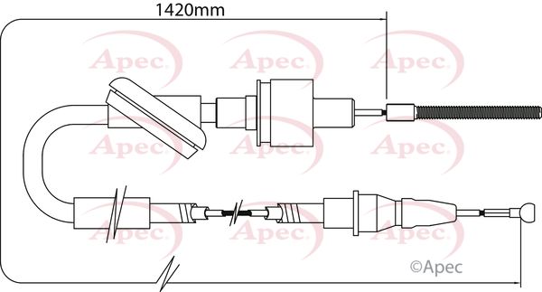 Apec CAB5004 Cable Pull, clutch control - 1