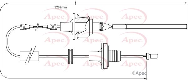 Apec CAB5006 Cable Pull, clutch control - 1