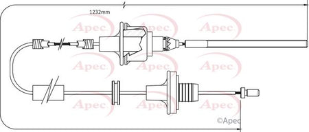Apec CAB5006 Cable Pull, clutch control - 1