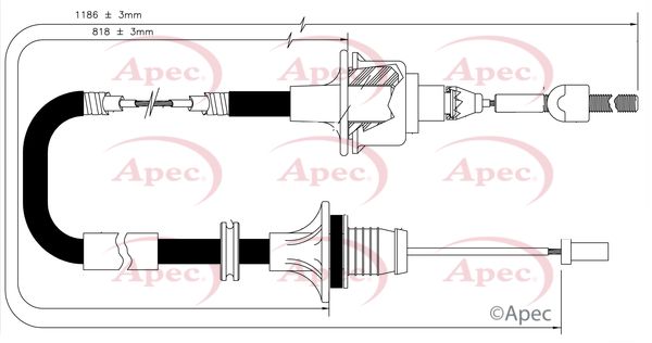 Apec CAB5007 Cable Pull, clutch control - 1