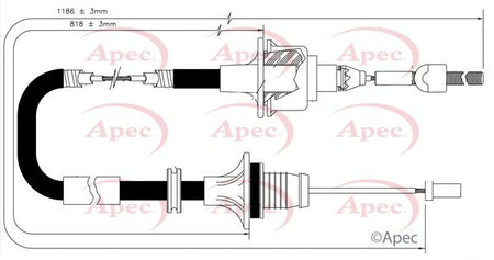 Apec CAB5007 Cable Pull, clutch control - 1