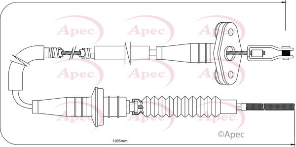 Apec CAB5008 Cable Pull, clutch control - 1