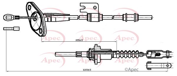 Apec CAB5011 Cable Pull, clutch control - 1