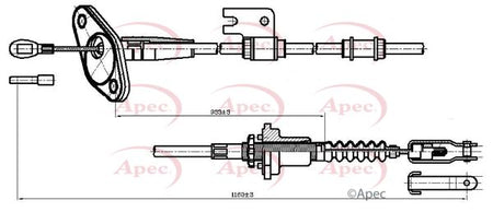 Apec CAB5011 Cable Pull, clutch control - 1