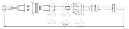 Apec CAB5012 Cable Pull, clutch control - 1