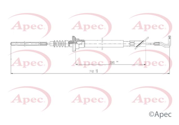 Apec CAB5015 Cable Pull, clutch control - 1
