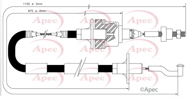 Apec CAB5024 Cable Pull, clutch control - 1