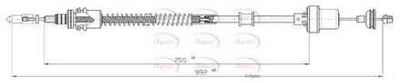 Apec CAB5029 Cable Pull, clutch control - 1