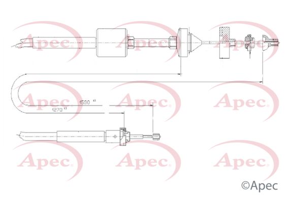 Apec CAB5031 Cable Pull, clutch control - 1