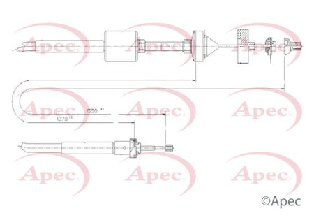 Apec CAB5031 Cable Pull, clutch control - 1