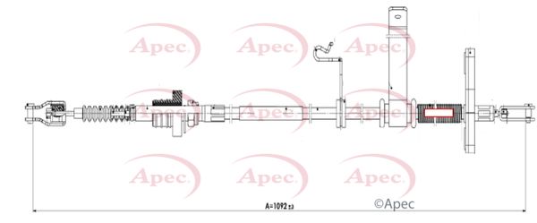 Apec CAB5033 Cable Pull, clutch control - 1