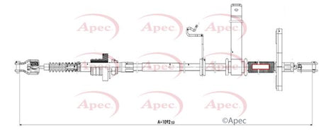 Apec CAB5033 Cable Pull, clutch control - 1