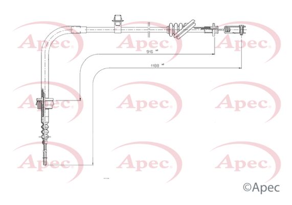 Apec CAB5034 Cable Pull, clutch control - 1