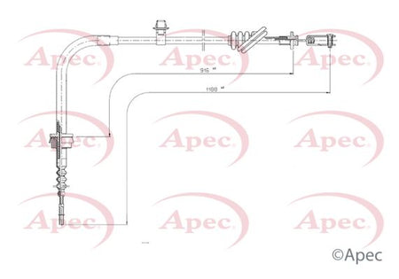 Apec CAB5034 Cable Pull, clutch control - 1
