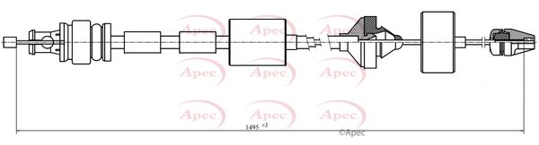 Apec CAB5036 Cable Pull, clutch control - 1