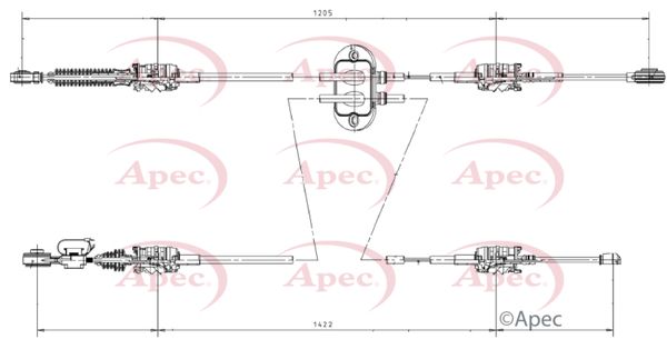 Apec CAB7005 Cable Pull, manual transmission - 1