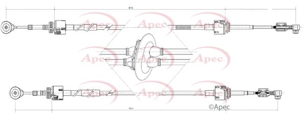 Apec CAB7014 Cable Pull, manual transmission - 1