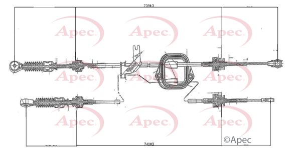 Apec CAB7015 Cable Pull, manual transmission - 1