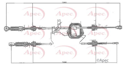 Apec CAB7015 Cable Pull, manual transmission - 1