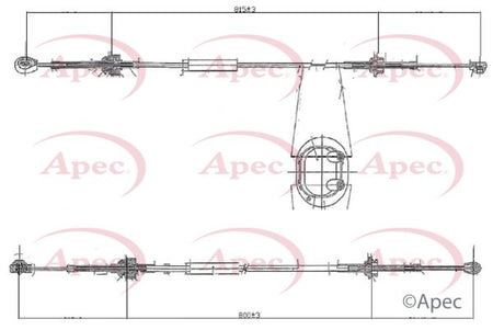 Apec CAB7016 Cable Pull, manual transmission - 1
