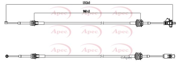 Apec CAB7017 Cable Pull, manual transmission - 1