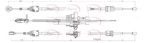 Apec CAB7020 Cable Pull, manual transmission - 1