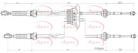 Apec CAB7021 Cable Pull, manual transmission - 1