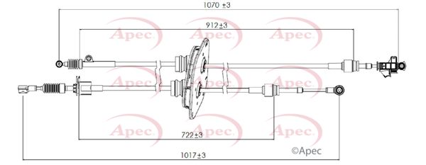 Apec CAB7022 Cable Pull, manual transmission - 1