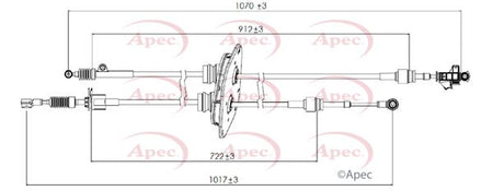 Apec CAB7022 Cable Pull, manual transmission - 1