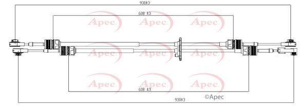 Apec CAB7023 Cable Pull, manual transmission - 1