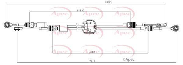 Apec CAB7025 Cable Pull, manual transmission - 1