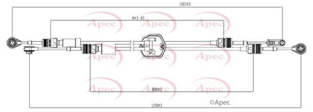 Apec CAB7025 Cable Pull, manual transmission - 1