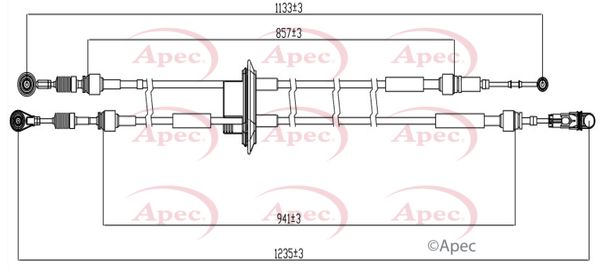 Apec CAB7028 Cable Pull, manual transmission - 1