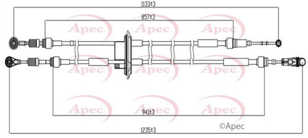 Apec CAB7028 Cable Pull, manual transmission - 1