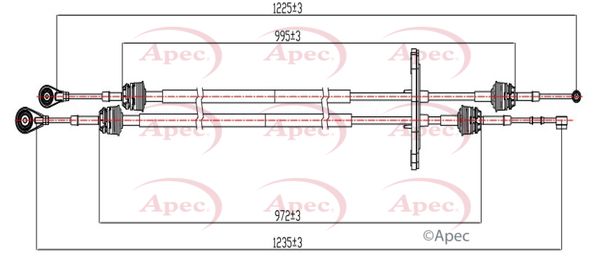 Apec CAB7029 Cable Pull, manual transmission - 1