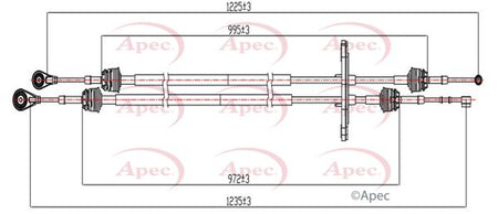 Apec CAB7029 Cable Pull, manual transmission - 1