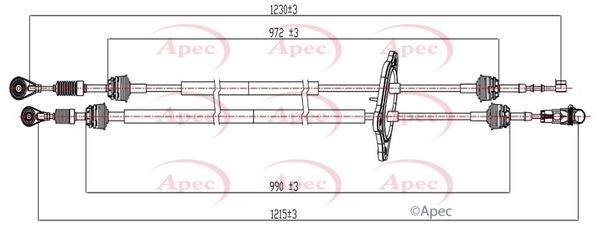 Apec CAB7030 Cable Pull, manual transmission - 1