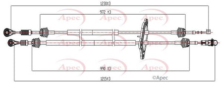 Apec CAB7030 Cable Pull, manual transmission - 1