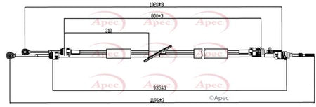 Apec CAB7033 Cable Pull, manual transmission - 1