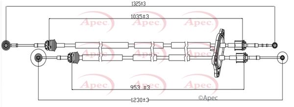 Apec CAB7034 Cable Pull, manual transmission - 1